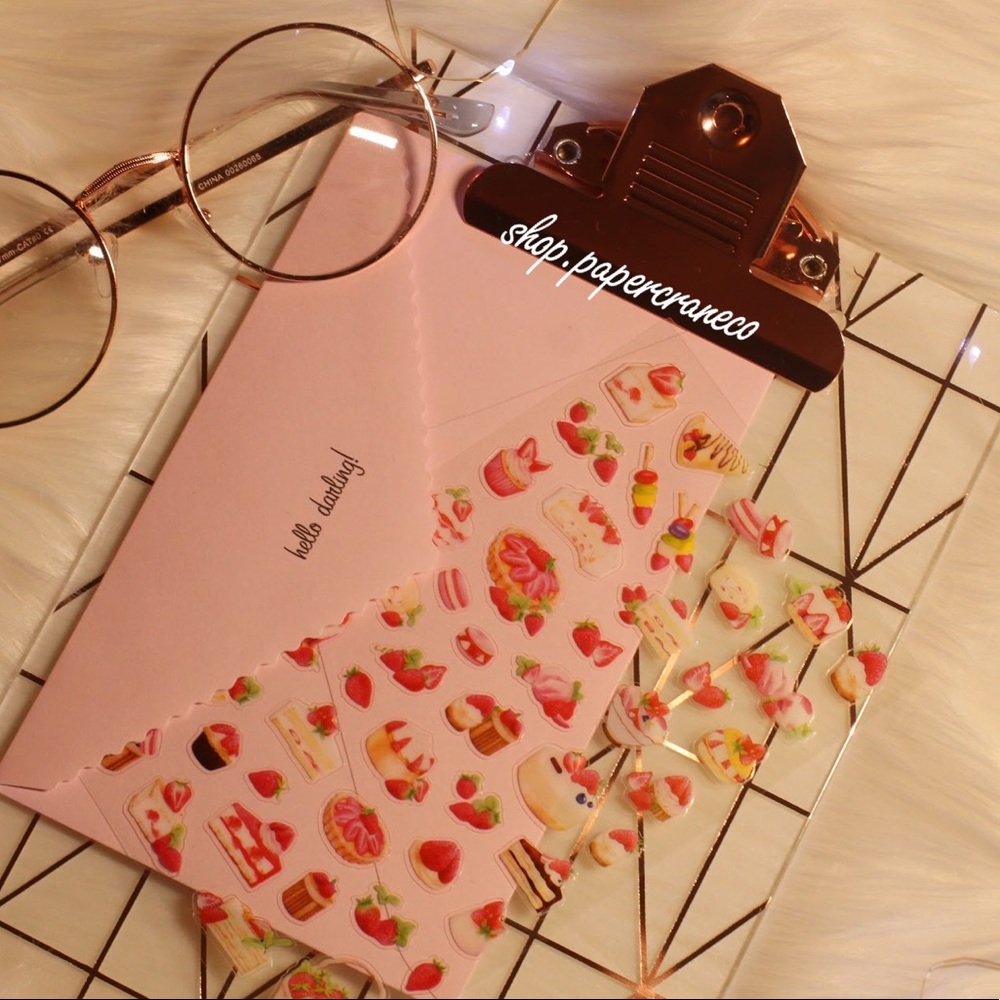 Strawberry Dessert Sticker Sheet